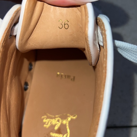 Christian Louboutin crystal Diamanté white high top lace sneaker flat red sole - Picture 8 of 9